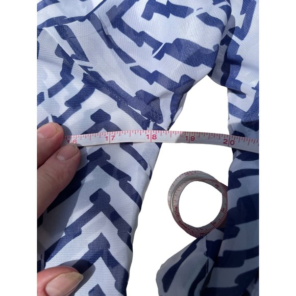Wishful Park blue and white sheer pullover shirt size Small - Picture 9 of 10